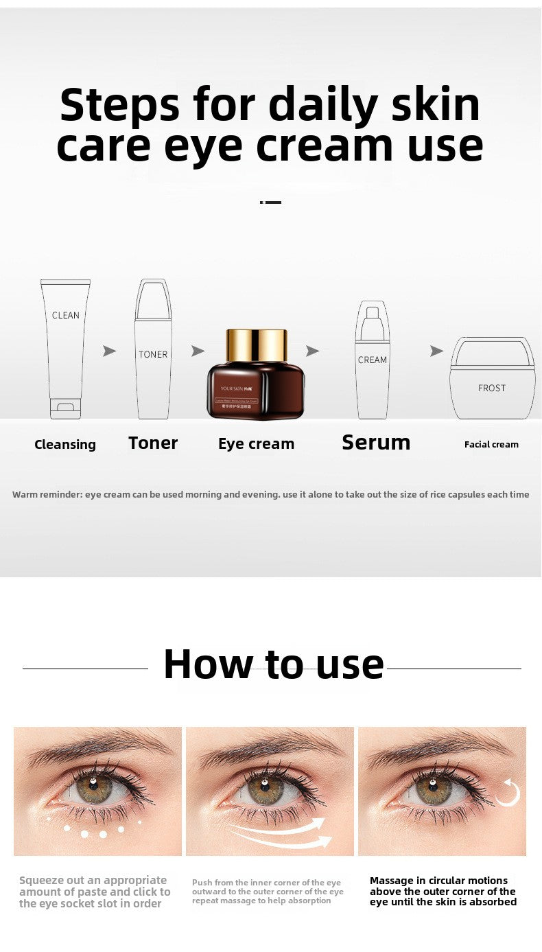 Hydrating Eye Cream in Small Brown Bottle