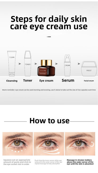 Hydrating Eye Cream in Small Brown Bottle